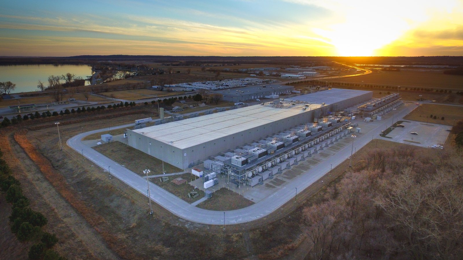 Google data center buildings in Council Bluffs, Iowa