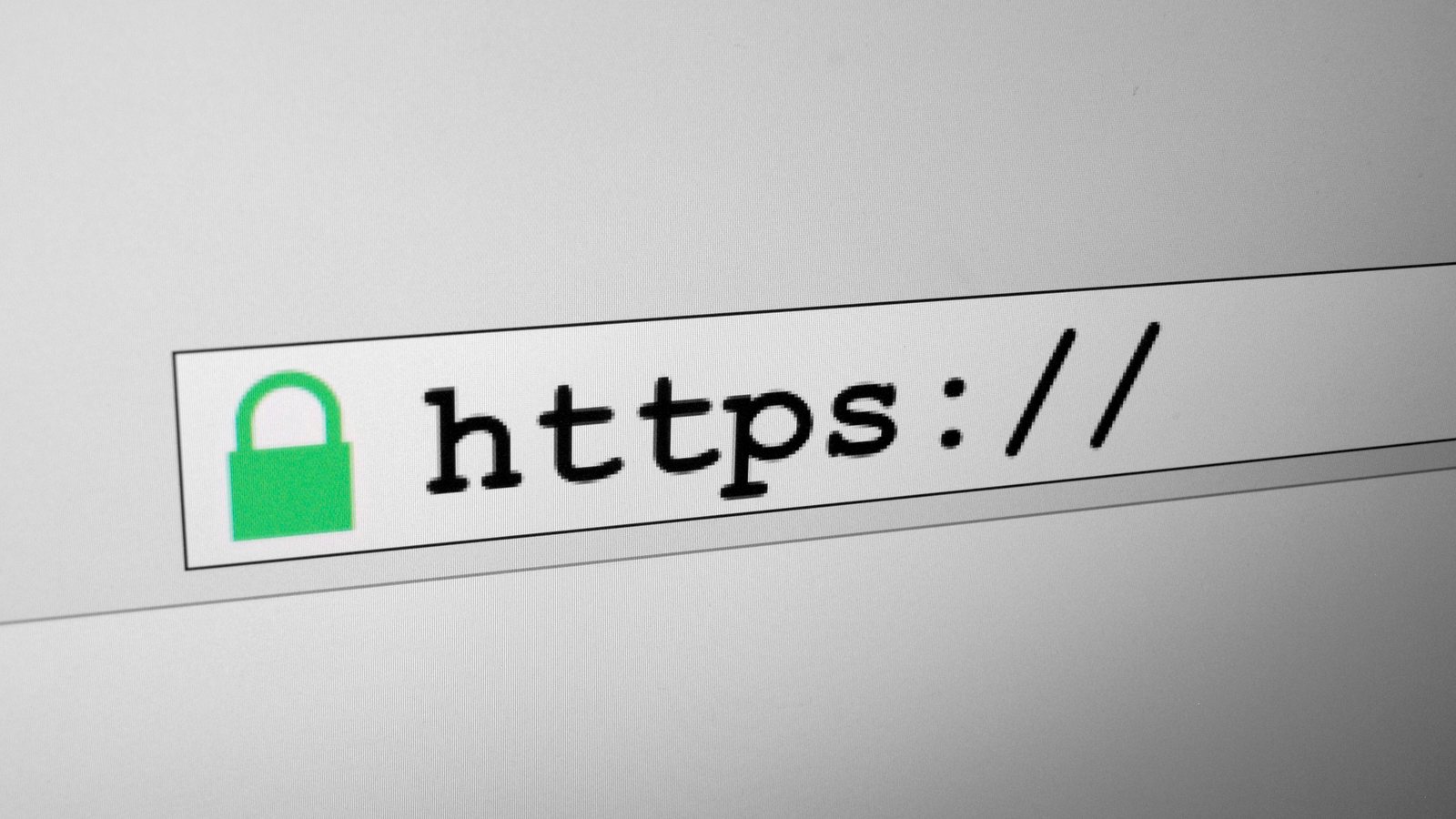 A padlock and https:// in a web browser's address bar
