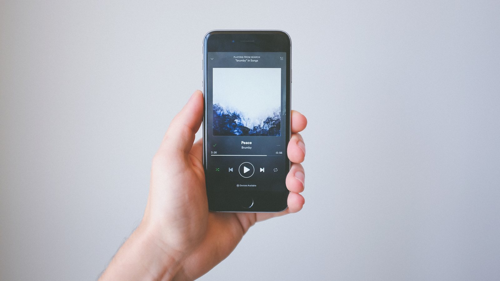 Spotify app open on a smartphone